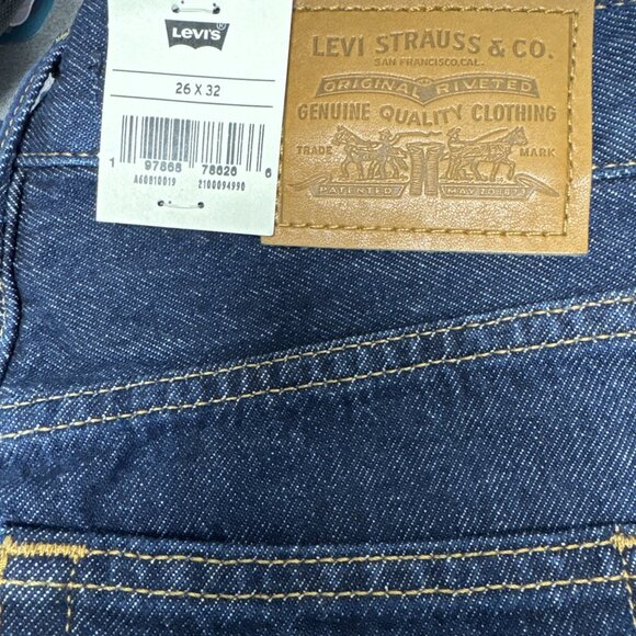 Levi's Women's Premium 26x32 Ribcage Wide Leg Shaded View Dark Wash - Picture 7 of 7